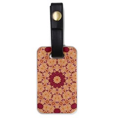 Abstract Art Abstract Background Brown Luggage Tag (one Side) by Simbadda