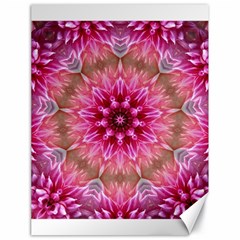 Flower Mandala Art Pink Abstract Canvas 18  X 24  by Simbadda