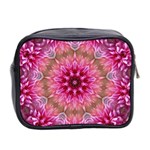 Flower Mandala Art Pink Abstract Mini Toiletries Bag (Two Sides) Back