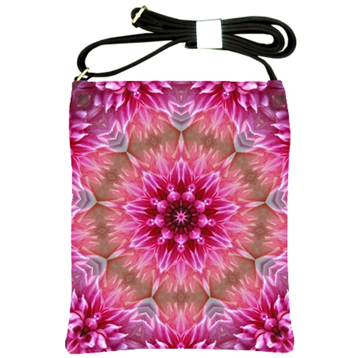 Flower Mandala Art Pink Abstract Shoulder Sling Bag