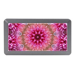 Flower Mandala Art Pink Abstract Memory Card Reader (mini) by Simbadda