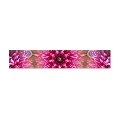 Flower Mandala Art Pink Abstract Flano Scarf (mini) by Simbadda