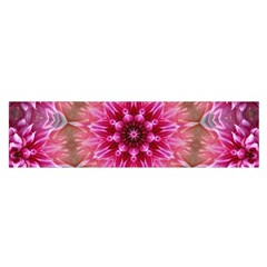 Flower Mandala Art Pink Abstract Satin Scarf (oblong) by Simbadda