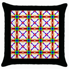 Rainbow Pattern Pattern Texture Throw Pillow Case (black) by Simbadda