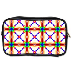 Rainbow Pattern Pattern Texture Toiletries Bag (one Side) by Simbadda