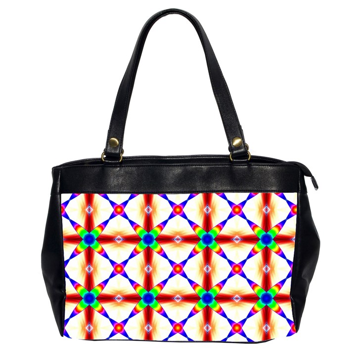 Rainbow Pattern Pattern Texture Oversize Office Handbag (2 Sides)