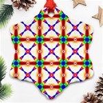 Rainbow Pattern Pattern Texture Ornament (Snowflake) Front