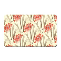 Flower Flora Leaf Wallpaper Magnet (rectangular) by Simbadda