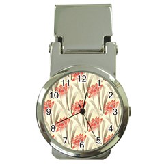 Flower Flora Leaf Wallpaper Money Clip Watches by Simbadda