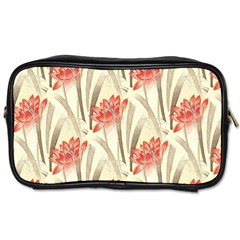 Flower Flora Leaf Wallpaper Toiletries Bag (two Sides) by Simbadda