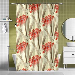 Flower Flora Leaf Wallpaper Shower Curtain 48  X 72  (small)  by Simbadda