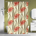 Flower Flora Leaf Wallpaper Shower Curtain 48  x 72  (Small)  Curtain(48  X 72 ) - 42.18 x64.8  Curtain(48  X 72 )