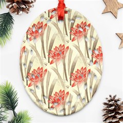 Flower Flora Leaf Wallpaper Ornament (oval Filigree) by Simbadda