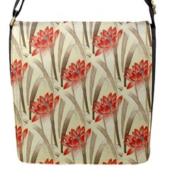 Flower Flora Leaf Wallpaper Flap Closure Messenger Bag (s) by Simbadda