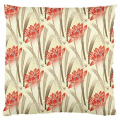 Flower Flora Leaf Wallpaper Large Flano Cushion Case (two Sides) by Simbadda