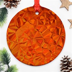 Low Poly Polygons Triangles Ornament (round) by Simbadda