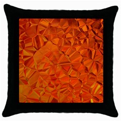 Low Poly Polygons Triangles Throw Pillow Case (black) by Simbadda