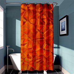 Low Poly Polygons Triangles Shower Curtain 36  X 72  (stall)  by Simbadda