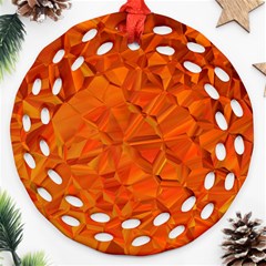 Low Poly Polygons Triangles Ornament (round Filigree) by Simbadda