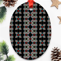 Pattern Black Background Texture Art Ornament (oval) by Simbadda