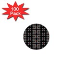 Pattern Black Background Texture Art 1  Mini Buttons (100 pack)  Front