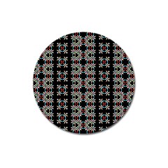 Pattern Black Background Texture Art Magnet 3  (round) by Simbadda