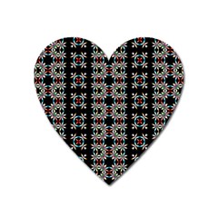 Pattern Black Background Texture Art Heart Magnet by Simbadda