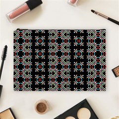 Pattern Black Background Texture Art Cosmetic Bag (large) by Simbadda