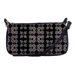 Pattern Black Background Texture Art Shoulder Clutch Bag by Simbadda