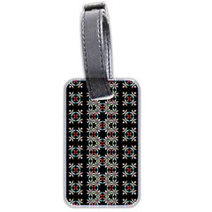 Pattern Black Background Texture Art Luggage Tag (two Sides) by Simbadda