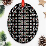 Pattern Black Background Texture Art Ornament (Oval Filigree) Front