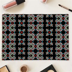 Pattern Black Background Texture Art Cosmetic Bag (xxl) by Simbadda