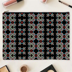 Pattern Black Background Texture Art Cosmetic Bag (xxxl) by Simbadda