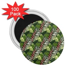 Leaves Seamless Pattern Design 2 25  Magnets (100 Pack)  by Simbadda