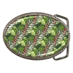 Leaves Seamless Pattern Design Belt Buckles by Simbadda