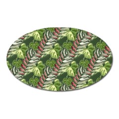 Leaves Seamless Pattern Design Oval Magnet by Simbadda