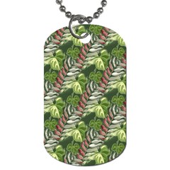 Leaves Seamless Pattern Design Dog Tag (one Side) by Simbadda