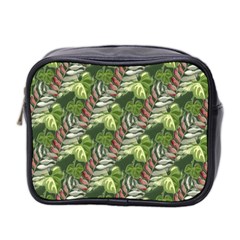 Leaves Seamless Pattern Design Mini Toiletries Bag (two Sides) by Simbadda