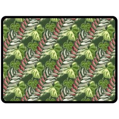 Leaves Seamless Pattern Design Fleece Blanket (large)  by Simbadda