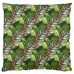 Leaves Seamless Pattern Design Large Cushion Case (one Side) by Simbadda