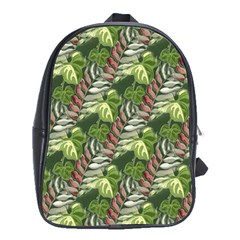 Leaves Seamless Pattern Design School Bag (xl) by Simbadda