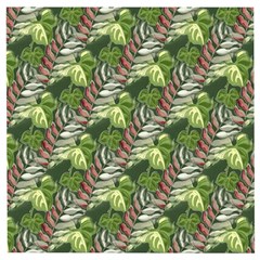 Leaves Seamless Pattern Design Wooden Puzzle Square