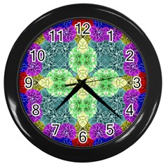 Flower Design Design Artistic Wall Clock (black) by Simbadda