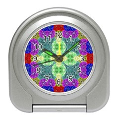 Flower Design Design Artistic Travel Alarm Clock by Simbadda