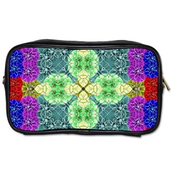 Flower Design Design Artistic Toiletries Bag (two Sides) by Simbadda