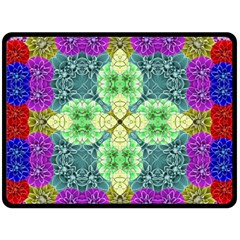 Flower Design Design Artistic Fleece Blanket (large)  by Simbadda