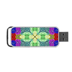 Flower Design Design Artistic Portable Usb Flash (two Sides) by Simbadda