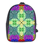 Flower Design Design Artistic School Bag (XL) Front