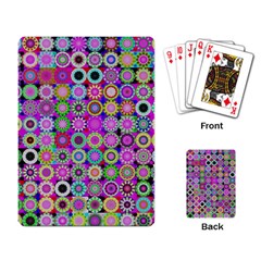 Design Circles Circular Background Playing Cards Single Design (rectangle) by Simbadda