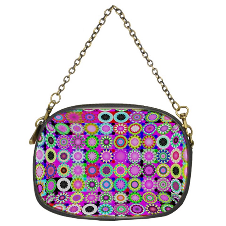 Design Circles Circular Background Chain Purse (Two Sides)